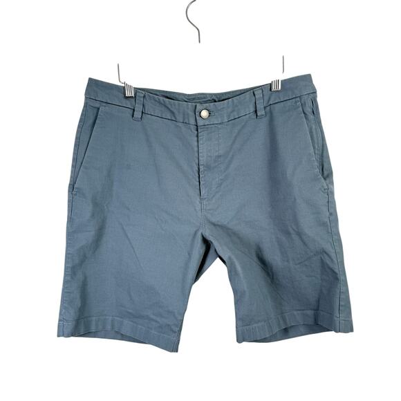 Lululemon Commission Classic Fit Chino Shorts Blue 9" Work Golf Casual Mens 34 - Picture 1 of 5